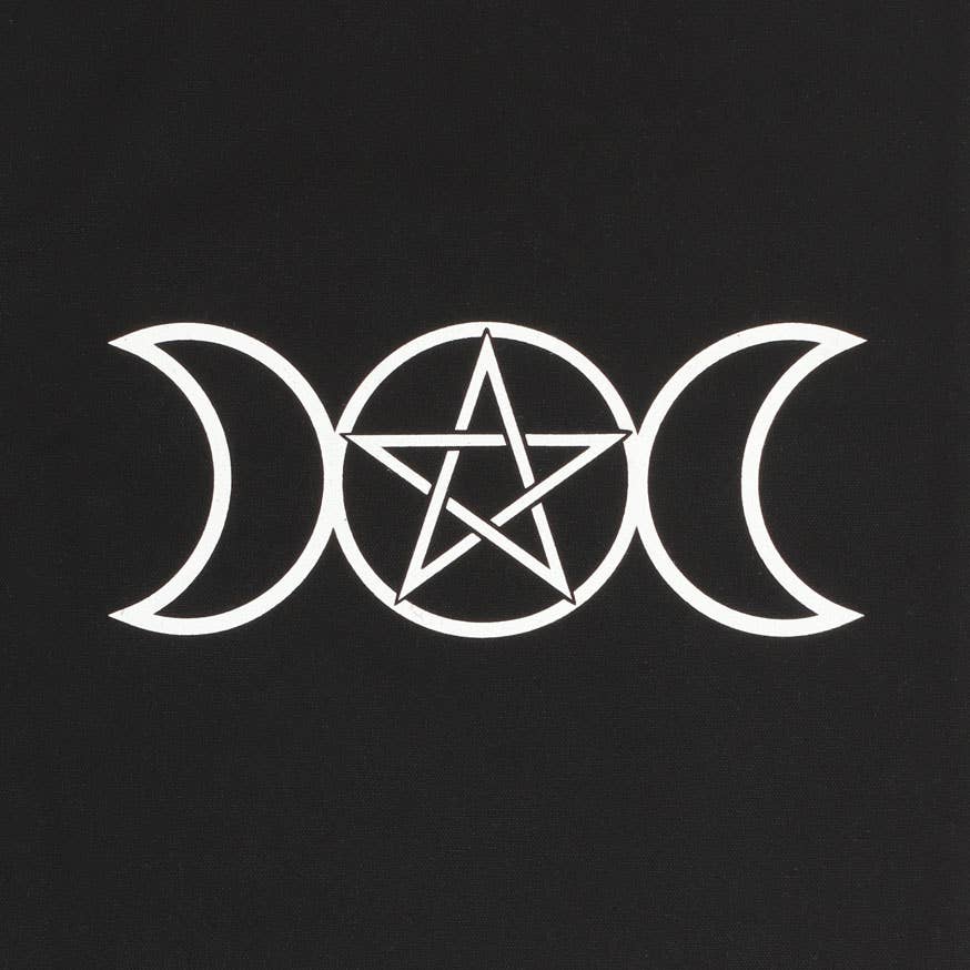 Something Different Wholesale - Wholesale Tote Bag - Women's - Black Gothic Triple Moon Polycotton Tote Bag2