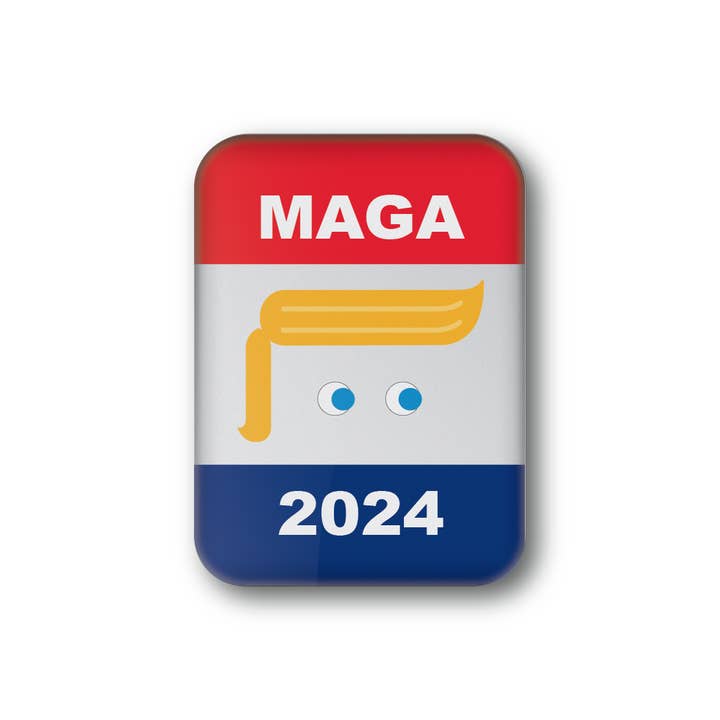 Political Magnet: Trump MAGA Hair for wholesale by BetterMagnets.com by Design Studio 88 Inc