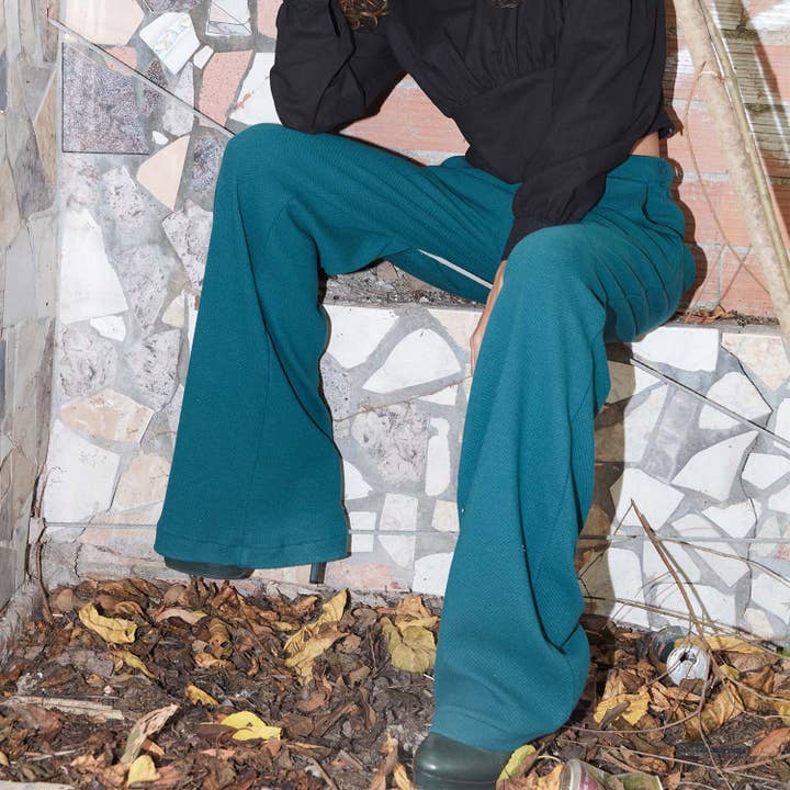 COTOPAXI Palazzo pants in organic cotton (interlock) for wholesale by Miu Sutin