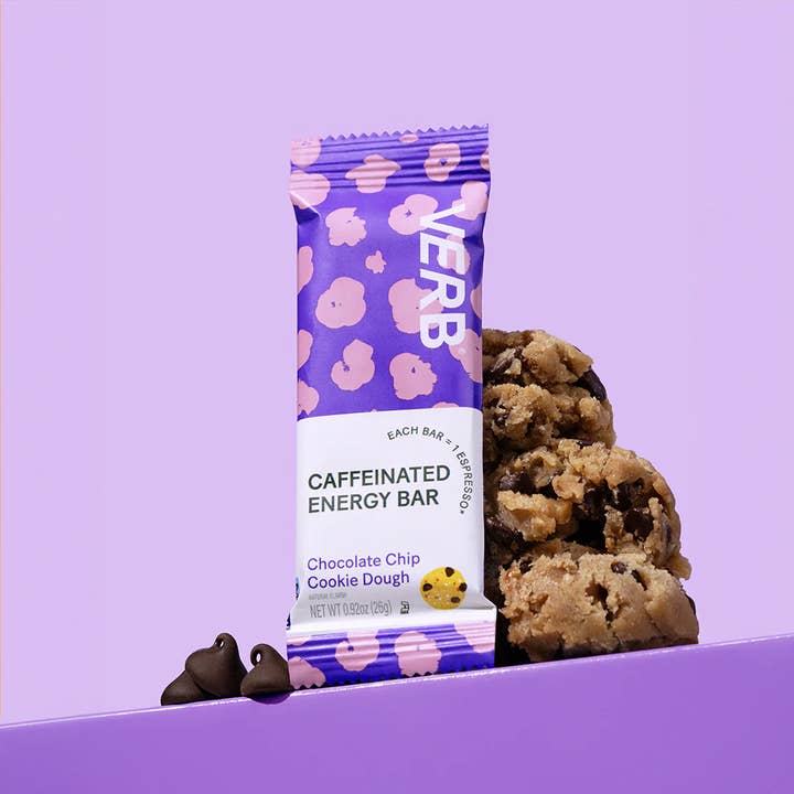 Verb Energy - Wholesale Snack Bar - Caffeinated Snack Bar, Chocolate Chip Cookie Dough1