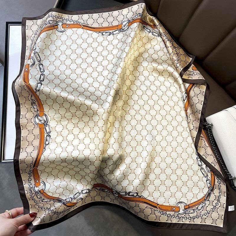 FurDecoration - Wholesale Scarf - Women's - Versatile Printed Silk Square Scarf2