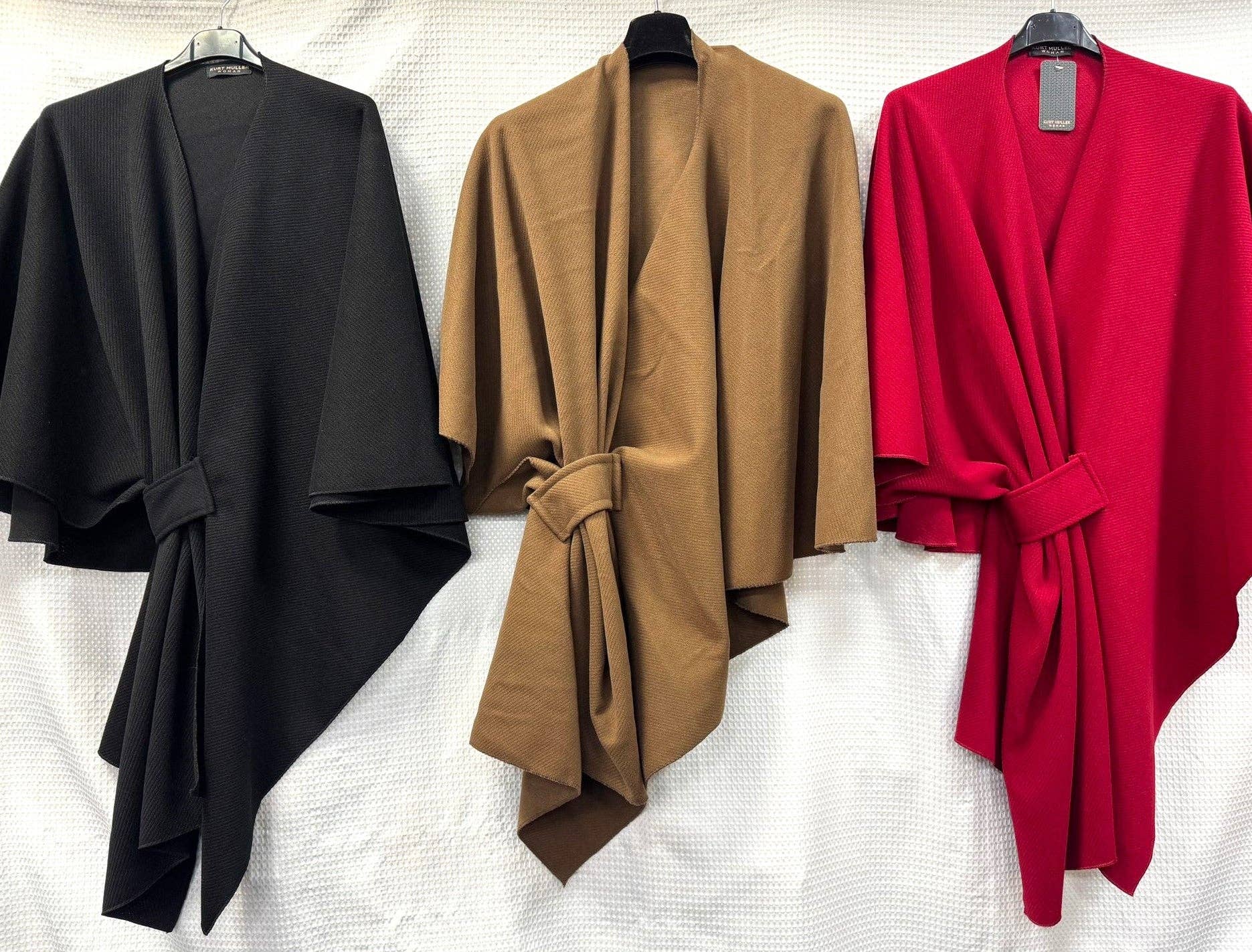 Beige Knot Wrap Cape Poncho Style for wholesale on Faire4