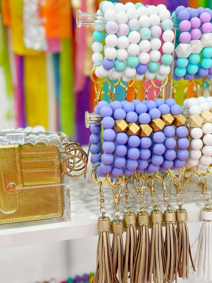 Acrylic Display Stand- JUST THE STAND, no keychains included for wholesale by Lanyard Lovebirds