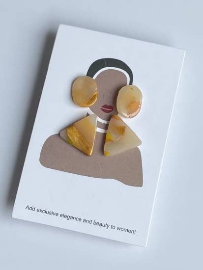 GOLD MARBLE STUD for wholesale by OURLOOK