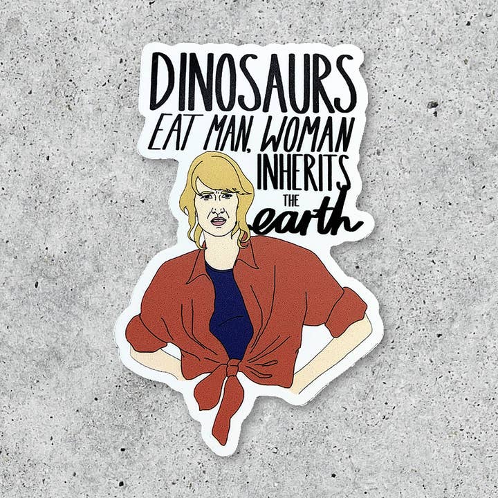 Jurassic Park Dinosaurs Eat Man vinyl sticker for wholesale by Citizen Ruth