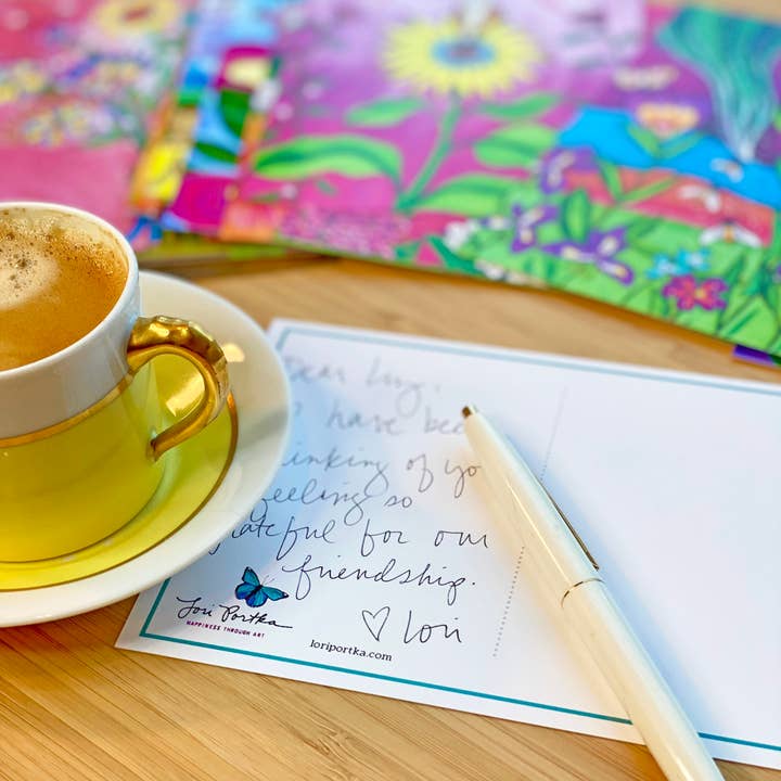 Lori Portka - Happiness Through Art - Vente Assortiment de cartes postales - Pack de cartes postales Vering Love2