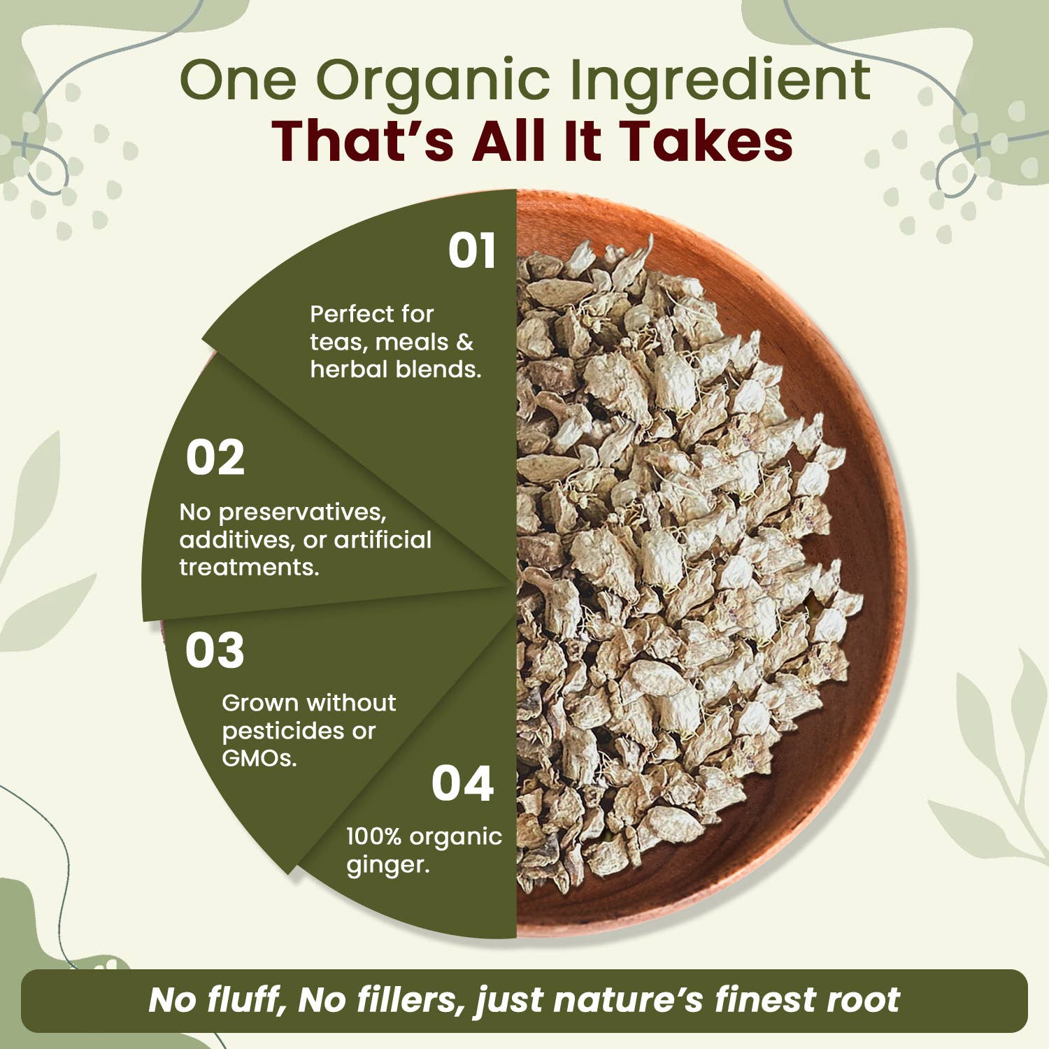 Organic Way LLC – Ervas por atacado – Gengibre Biológico (Cortado e Peneirado)5