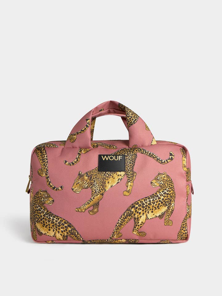 Blush Leopard Stor Necessär för wholesale av Wouf