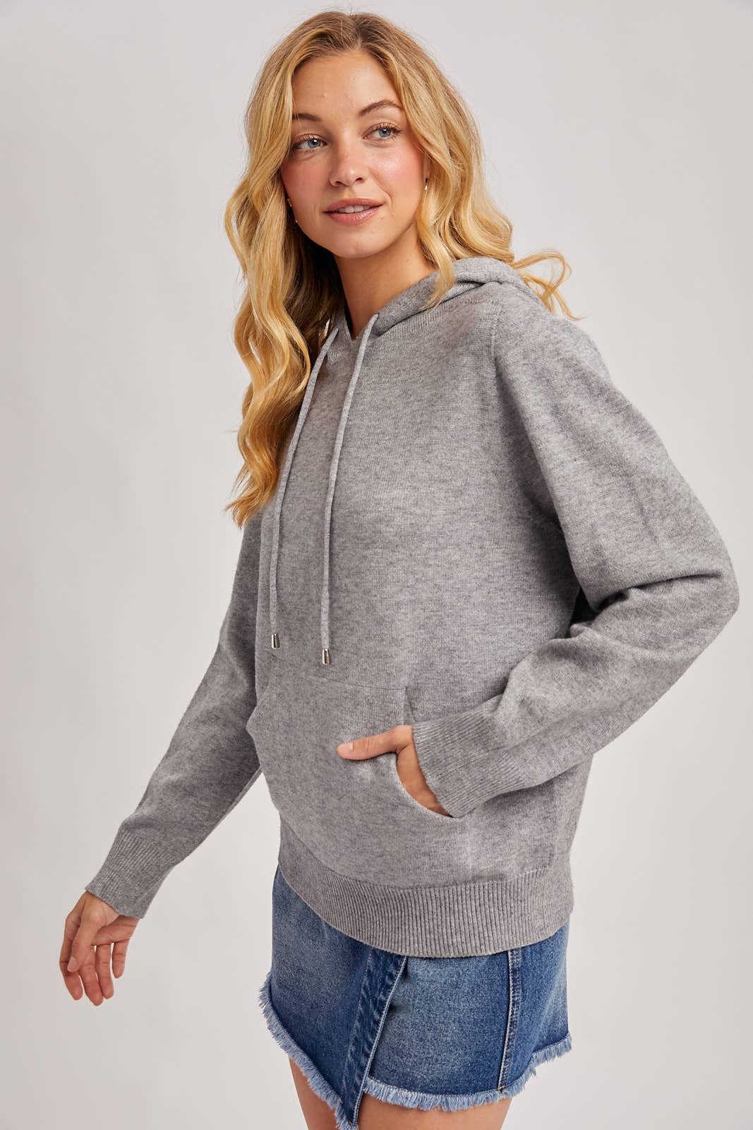 Bluivy - Wholesale Hoodie - Women's - WHOLEGARMENT KNIT SWEATER HOODIE5
