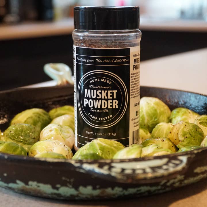 Musket Powder Seasonings – Mistura de especiarias secas por atacado – Rótulo preto em pó de mosquete (ideal para carne vermelha)3