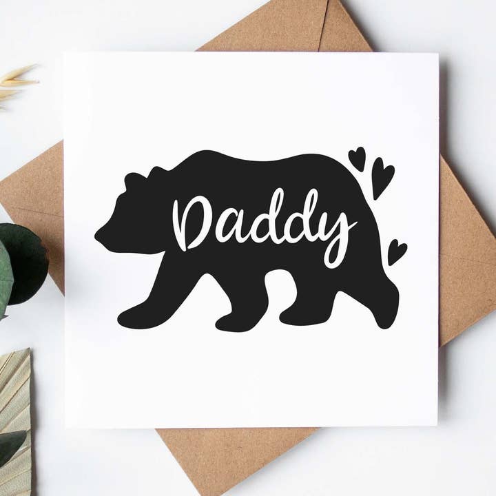 Splendido biglietto di auguri di lusso con orsetto papà — Festa del papà per la vendita all'ingrosso da parte di Noble & Page