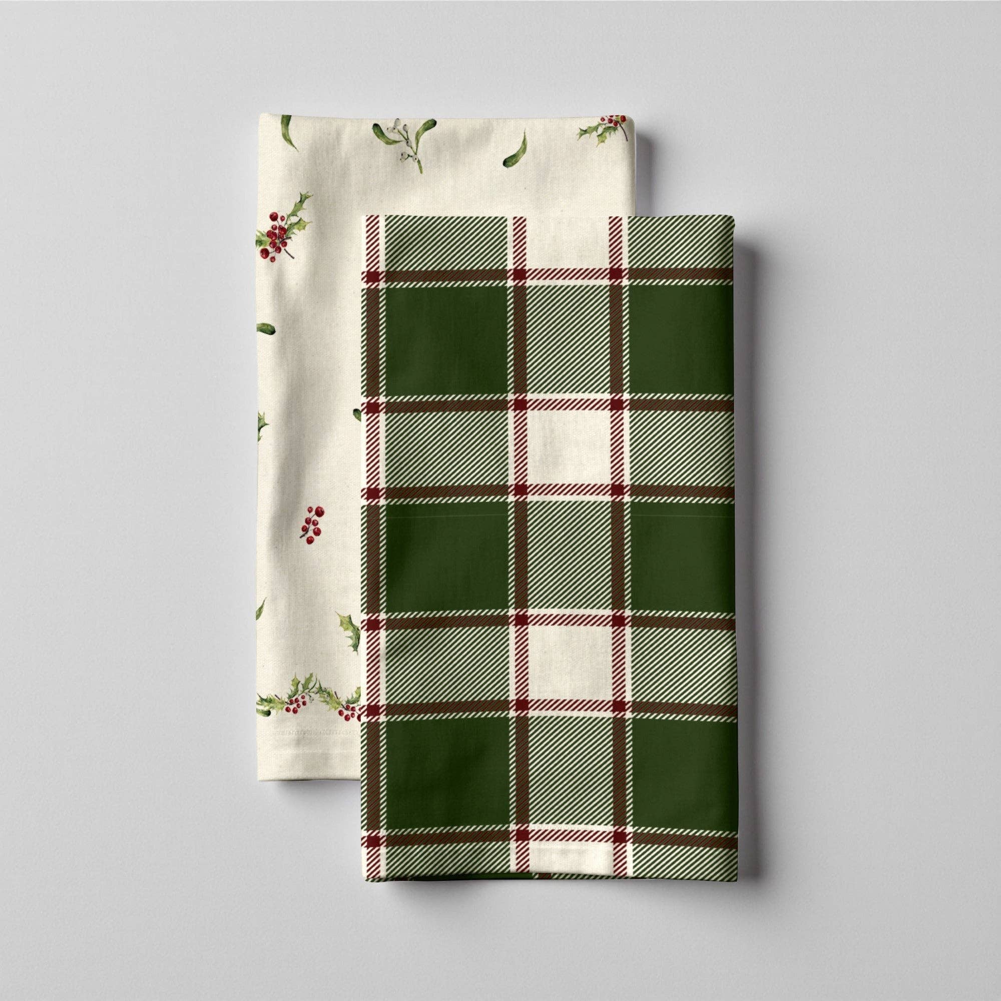 SG HOGAR - Wholesale Tea Towel - Pack of 2 Holly kitchen towels - Wish 112