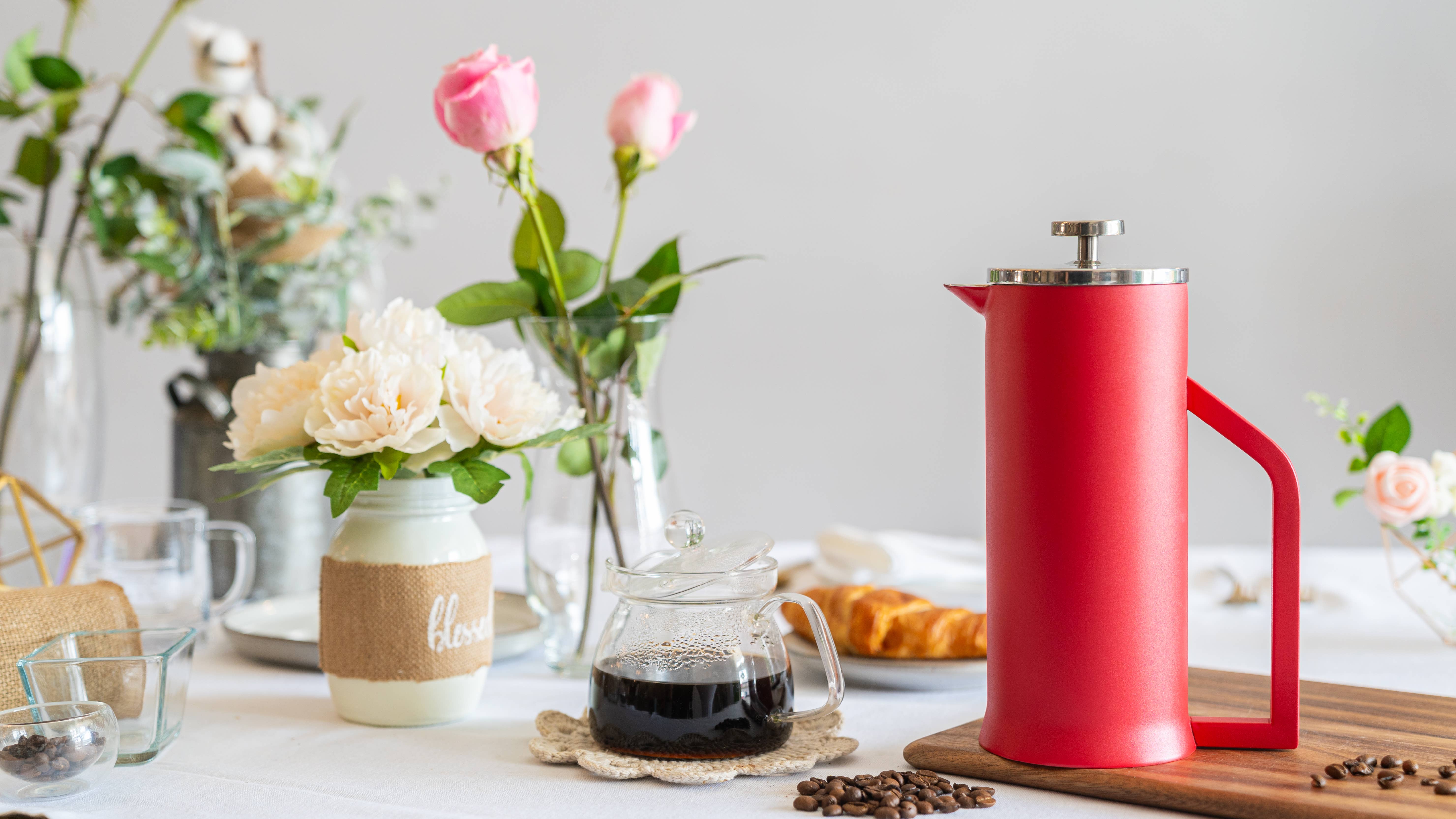 Lafeeca - Wholesale French Press - French Press Coffee Maker Double Wall Stainless Steel 1L3