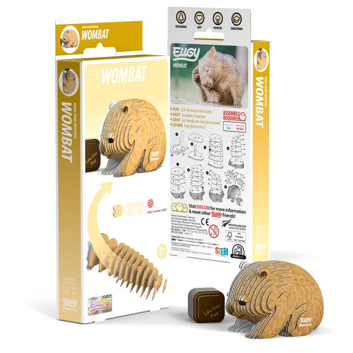 Safari Ltd. - Wholesale Puzzle - Kids - EUGY Wombat 3D Puzzle
