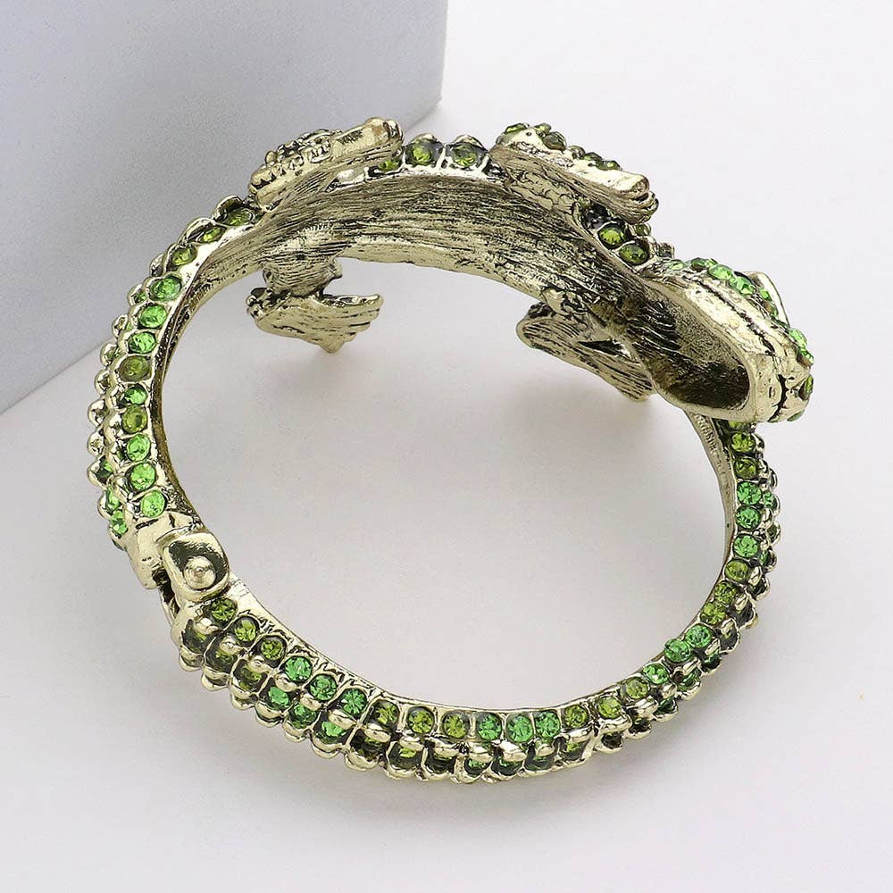 Sensibling Corp. - Wholesale Cuff Bracelet - Crystal Rhinestone Crocodile/Alligator Embellished Bracelet1