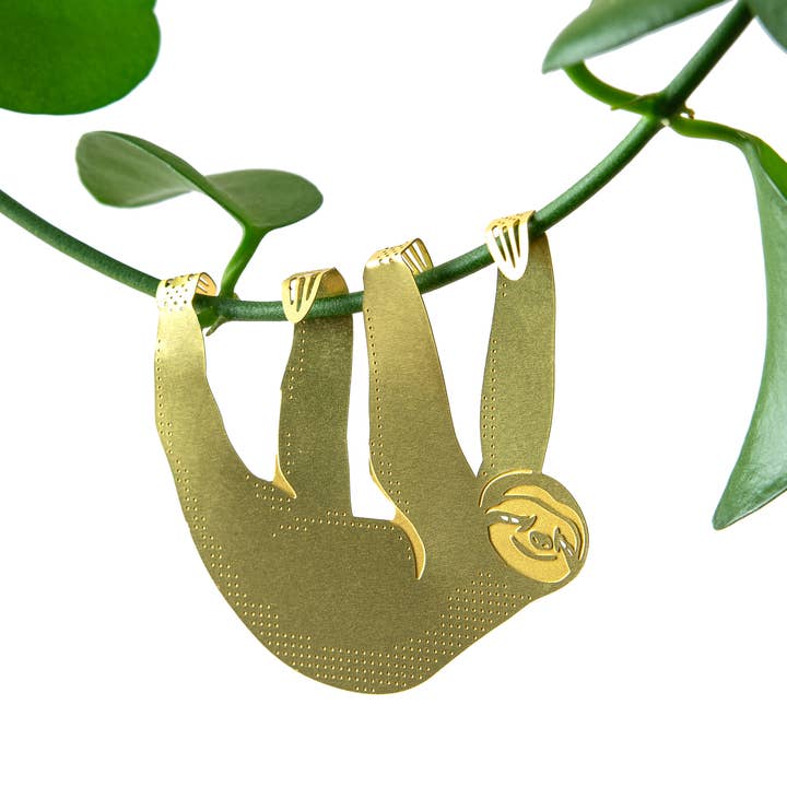 Another Studio - Wholesale Ornament - Plant Animal - Sloth, cute houseplant charm