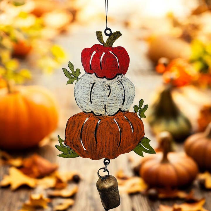 Kürbis-Windspiel Herbstdekoration nachhaltiges einzigartiges Geschenk Metall für den Großhandel von Whimsies
