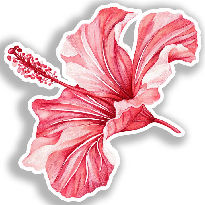 Autocollant Décalcomanie Fleur d'Hibiscus # A019460 pour la vente par Yoonek Graphics