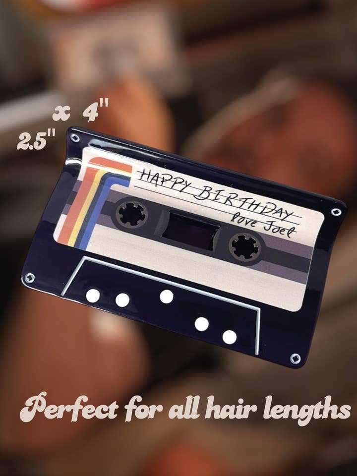 "Happy Birthday, Love Joel" The Last Of Us Cassette Hair Clip for wholesale by Studio Nena