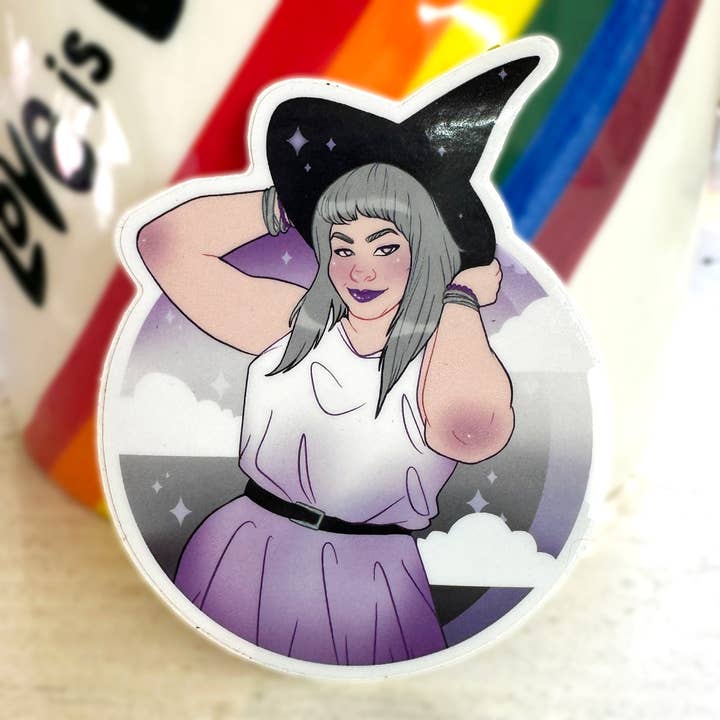 Asexual Pride Vinyl Sticker – 3" for wholesale by Rainbow Coven Designs