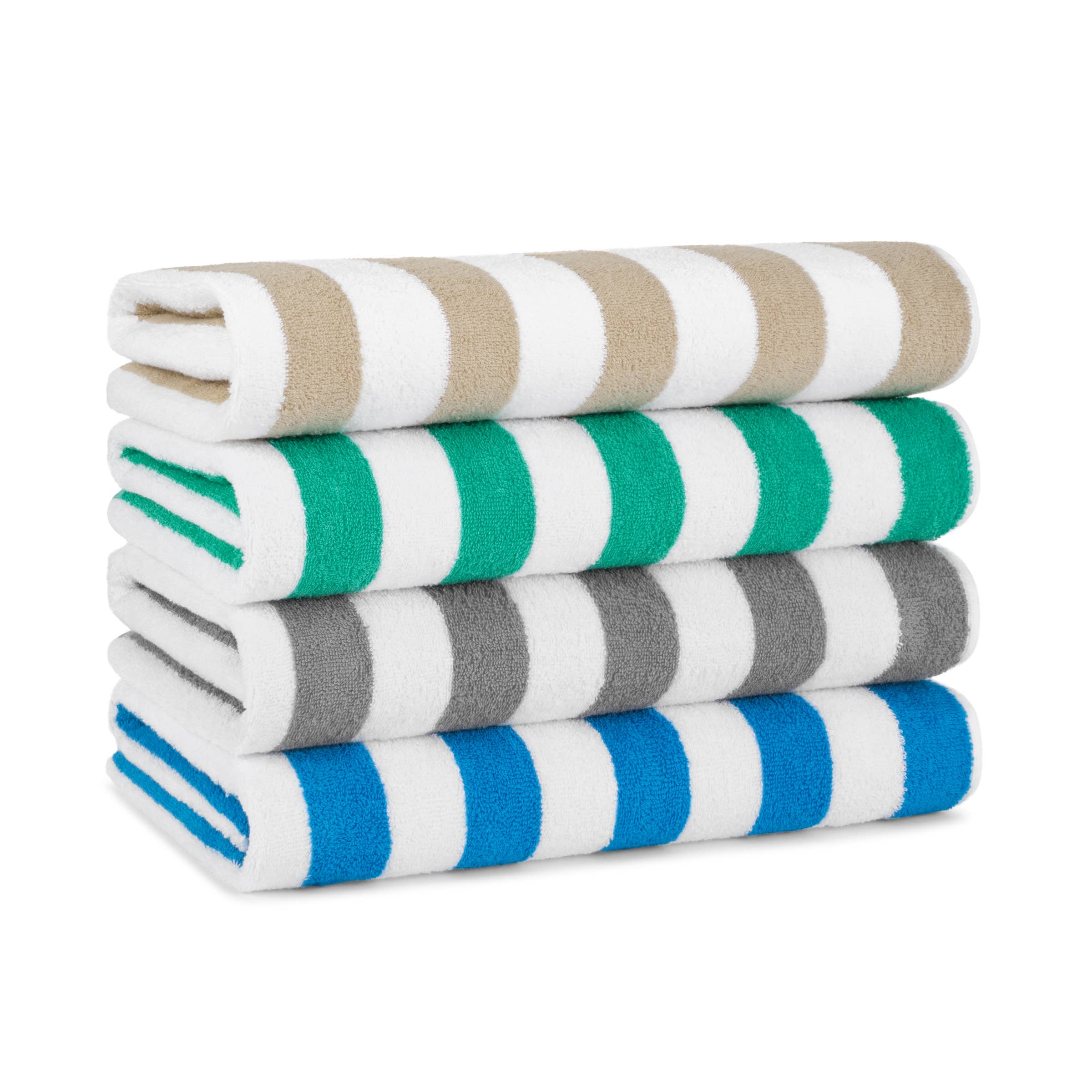 Arkwright Home - Wholesale Beach Towel - California Cabana Striped Beach Towels (Pack of 4)58