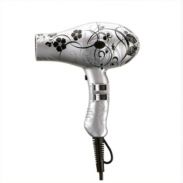 Albi Compacte Ionische Haardroger Zilver/bloemen voor wholesale door SUBLIME BEAUTY WHOLESALER SL