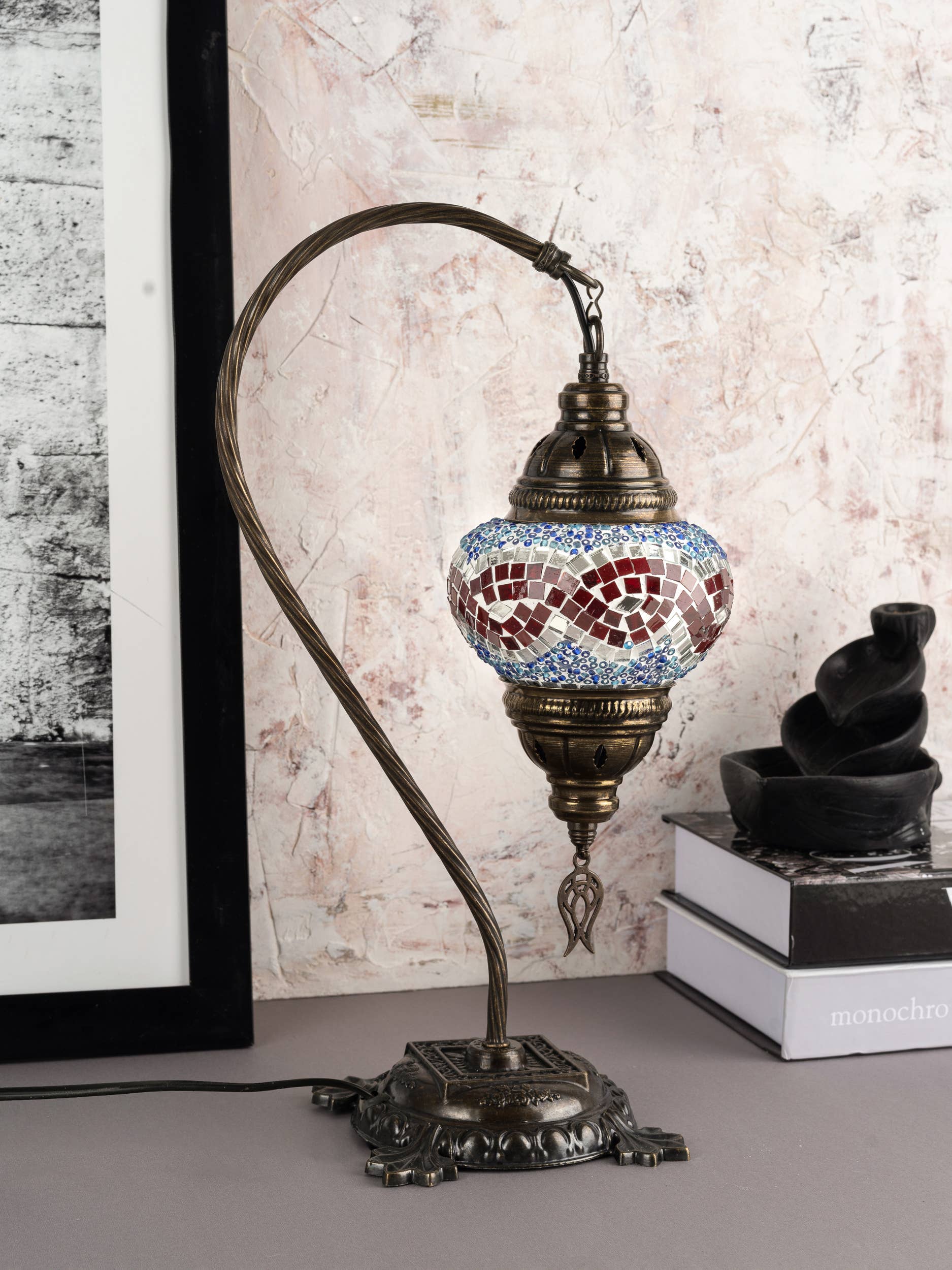 KAFTHAN - Wholesale Accent/Desk Lamp - Swan Neck Mosaic Lamps | Christmas & Holiday Decor Lighting14