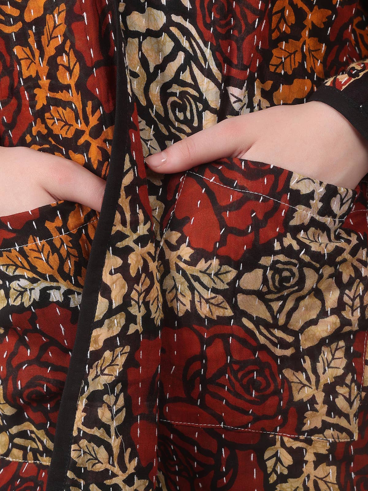 Wevez - Wholesale Jacket - Women's - Women's Kantha Kimono Printed Jacket Wholesale Lot Assorted9