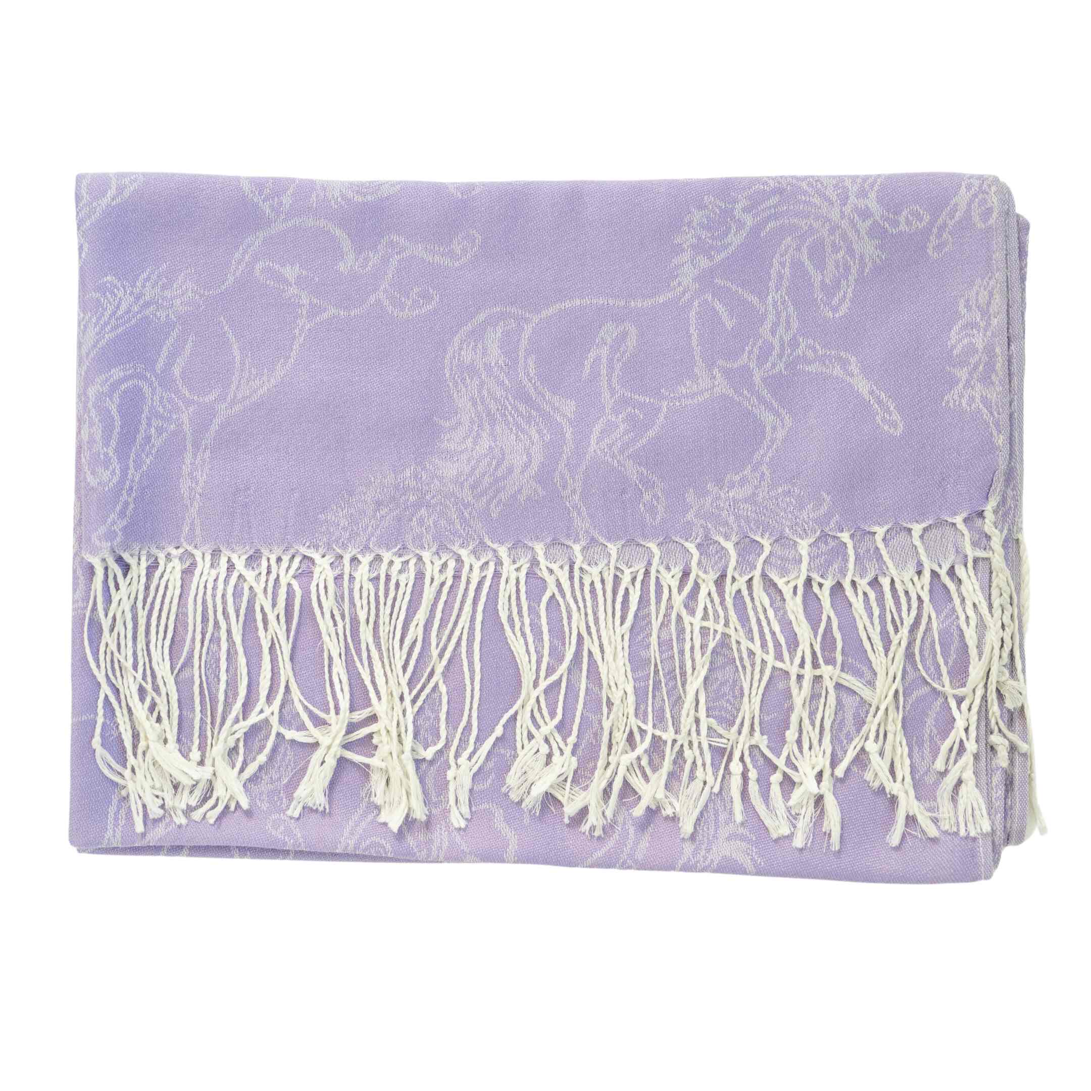 AWST Intl - Wholesale Scarf - Women's - AWST Int'l Lila Linear Horses Pashmina Scarf3