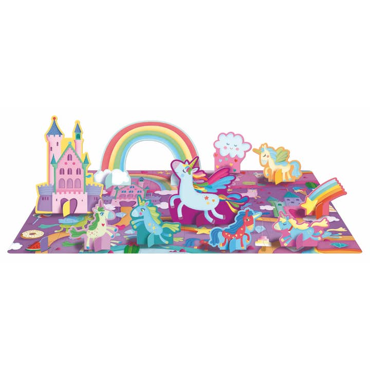 Axis Toys & Gifts - Wholesale Puzzle - Kids - Sassi 3D Puzzle and Book Set - Read and Learn with Unicorns, 40 pcs1
