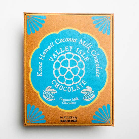 Kona Coconut Milk Chocolate 10 Case for wholesale by Valley Isle Chocolate