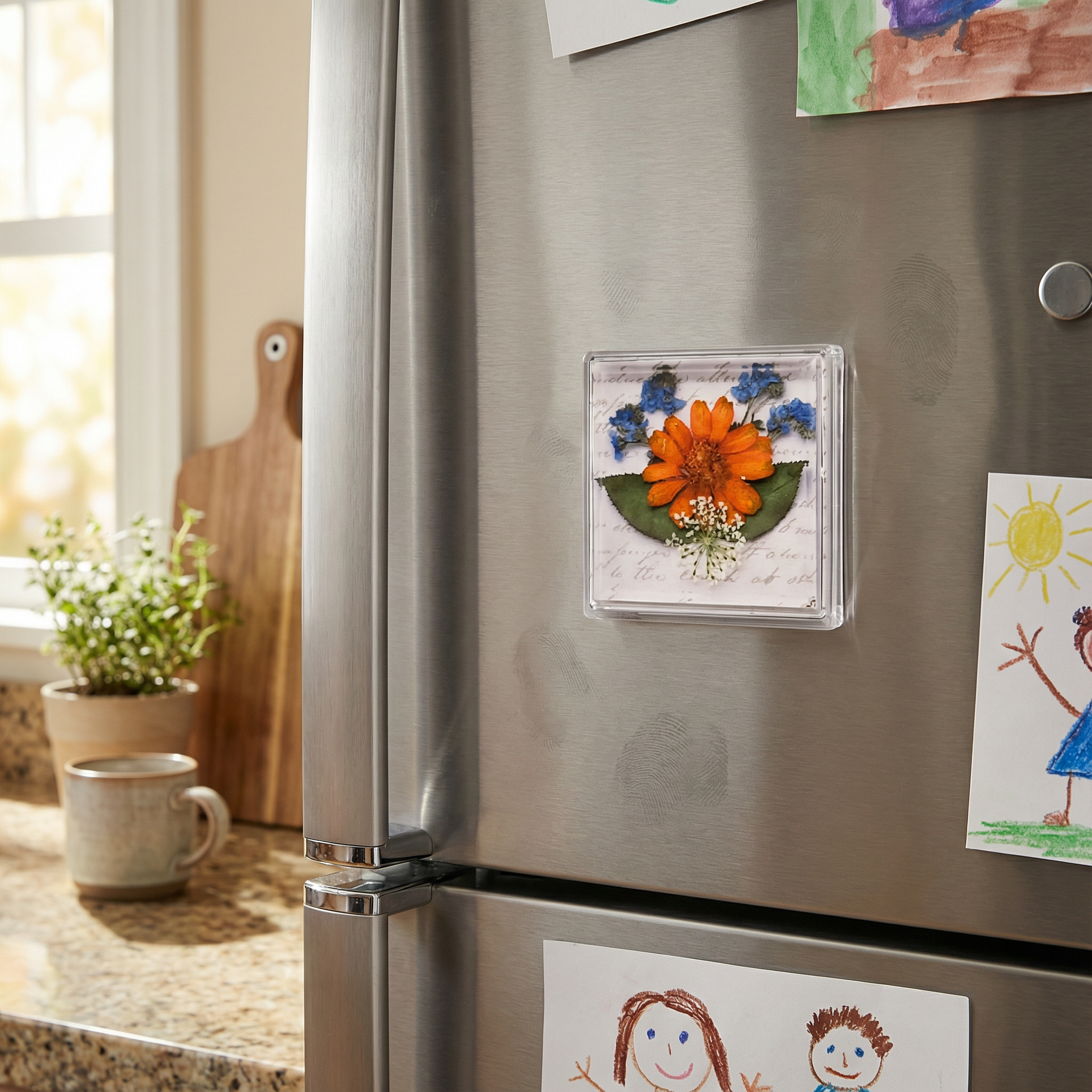 Sunnie Lane - Wholesale Magnet - Acrylic Magnets - Real Pressed Flowers - Custom Magnet1