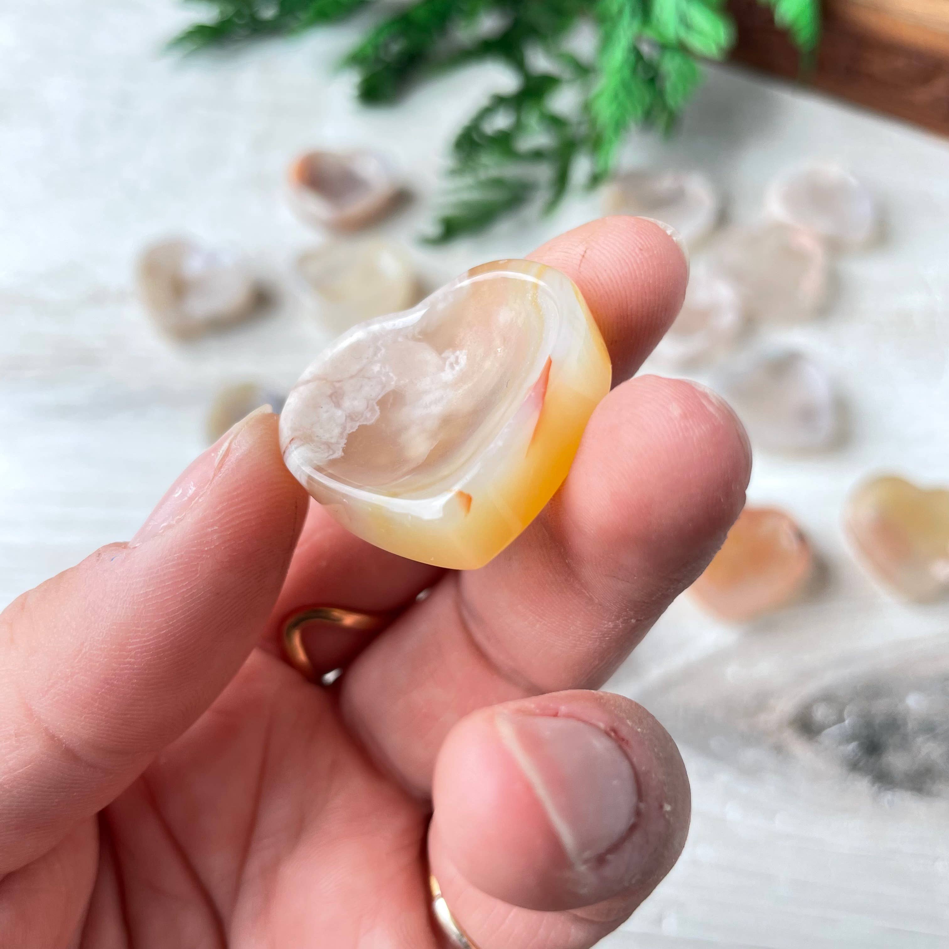 Ewelina Pas Jewelry - Venta al por mayor Bandejas/platos/boles decorativos - Mini cuenco de ágata floral en forma de corazón13