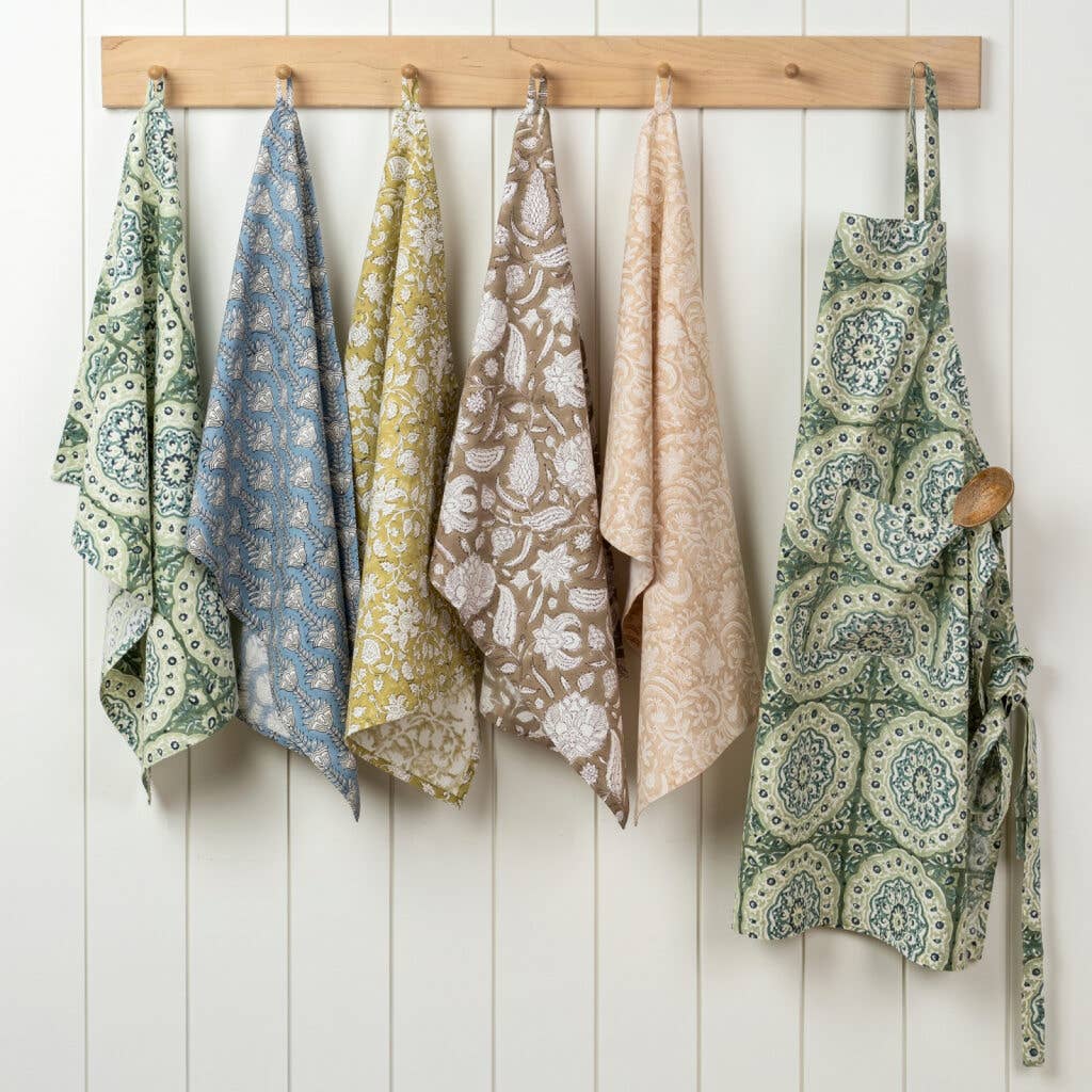 Indaba Trading - Wholesale Tea Towel - Emmy Block Print Tea Towels S/22