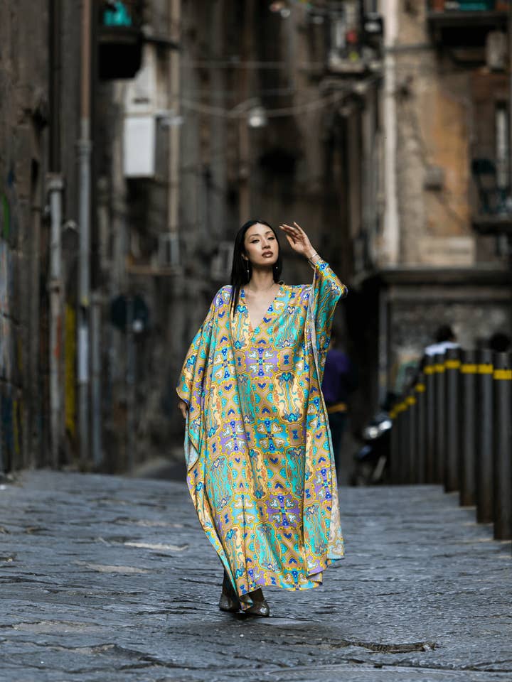 Retro Lång Soie Kaftan för wholesale av KELLE' CAPRI