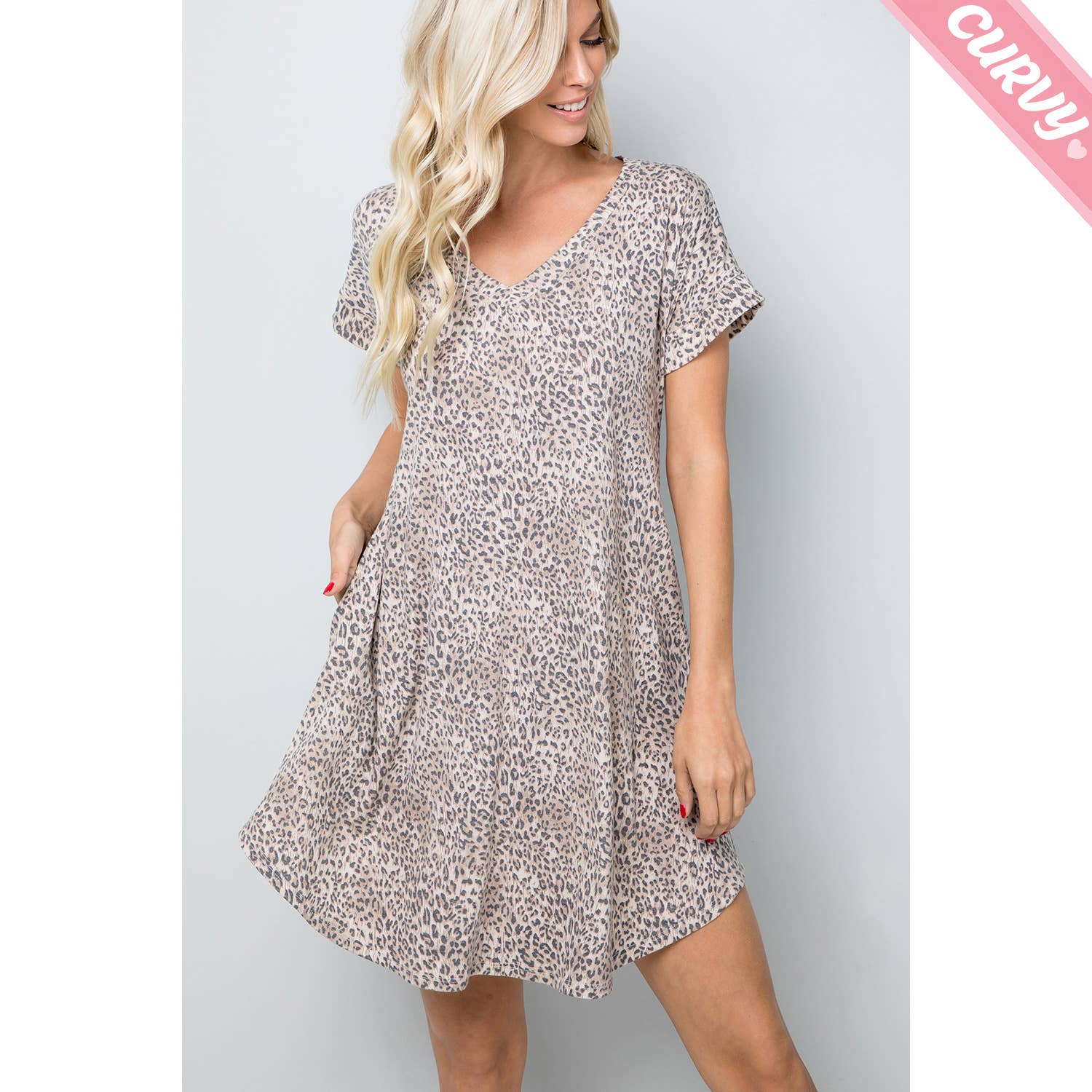 Sweet Lovely by Jen - Wholesale Dress - Women's - SD5349PL Leopard Tee Dress3