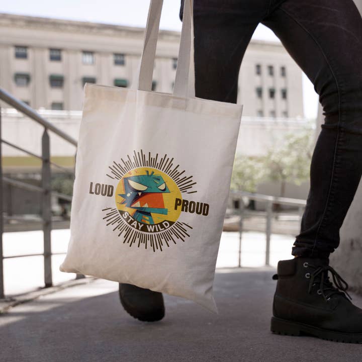 Saco de Lona "Stay Wild" – Roupa de Rua Artística, Gritante e Orgulhosa por atacado de GoboxPrintCo