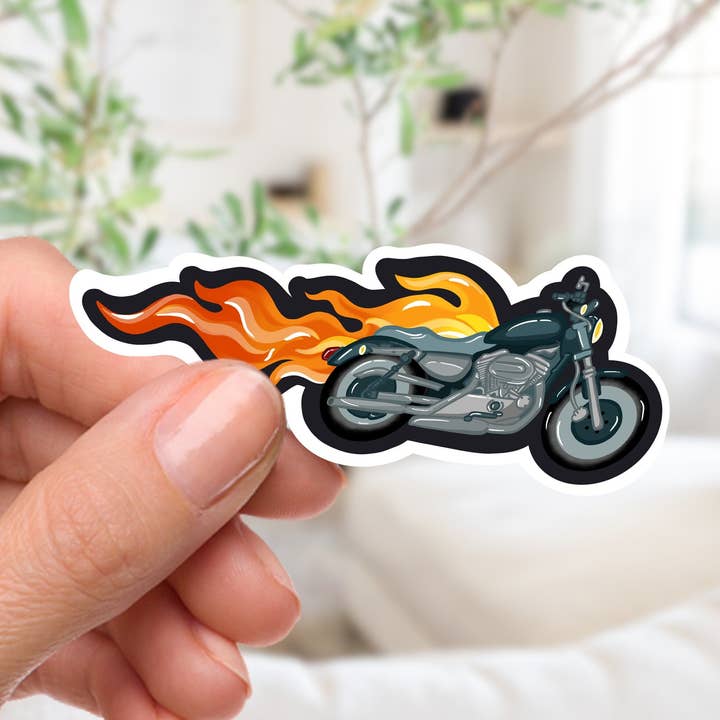 Speedy Motorcycle Sticker for wholesale by Couch McDoodles