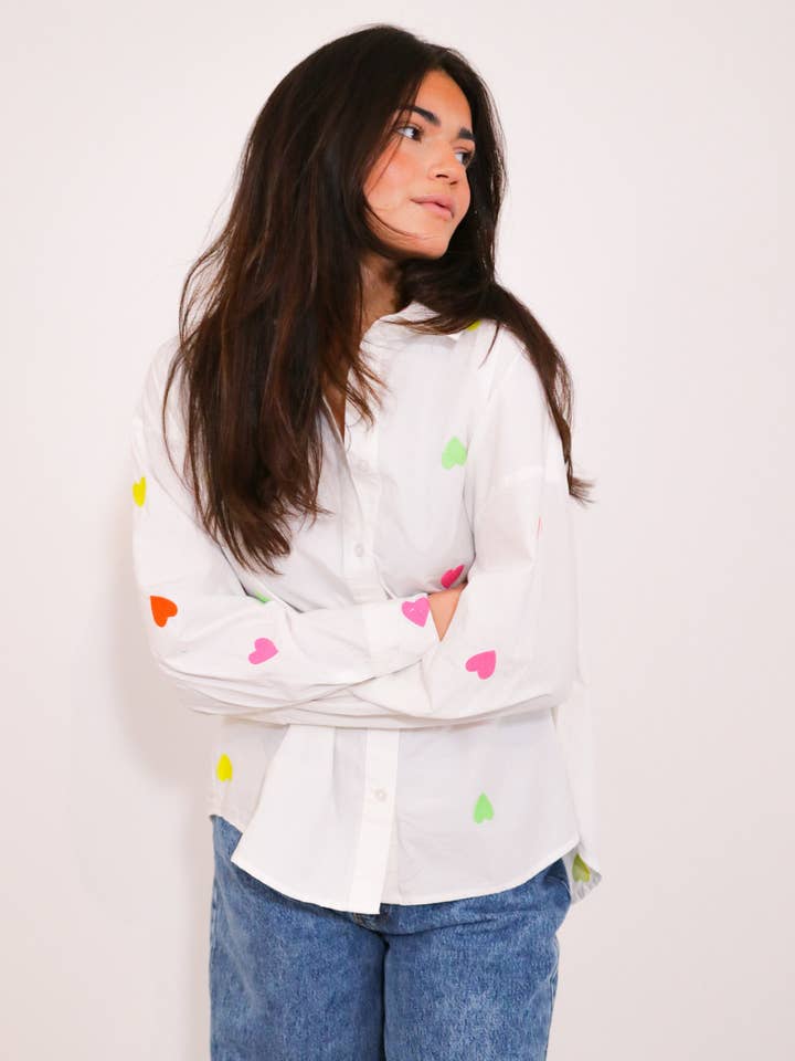 Regenboog Hart Blouse voor wholesale door The Corner