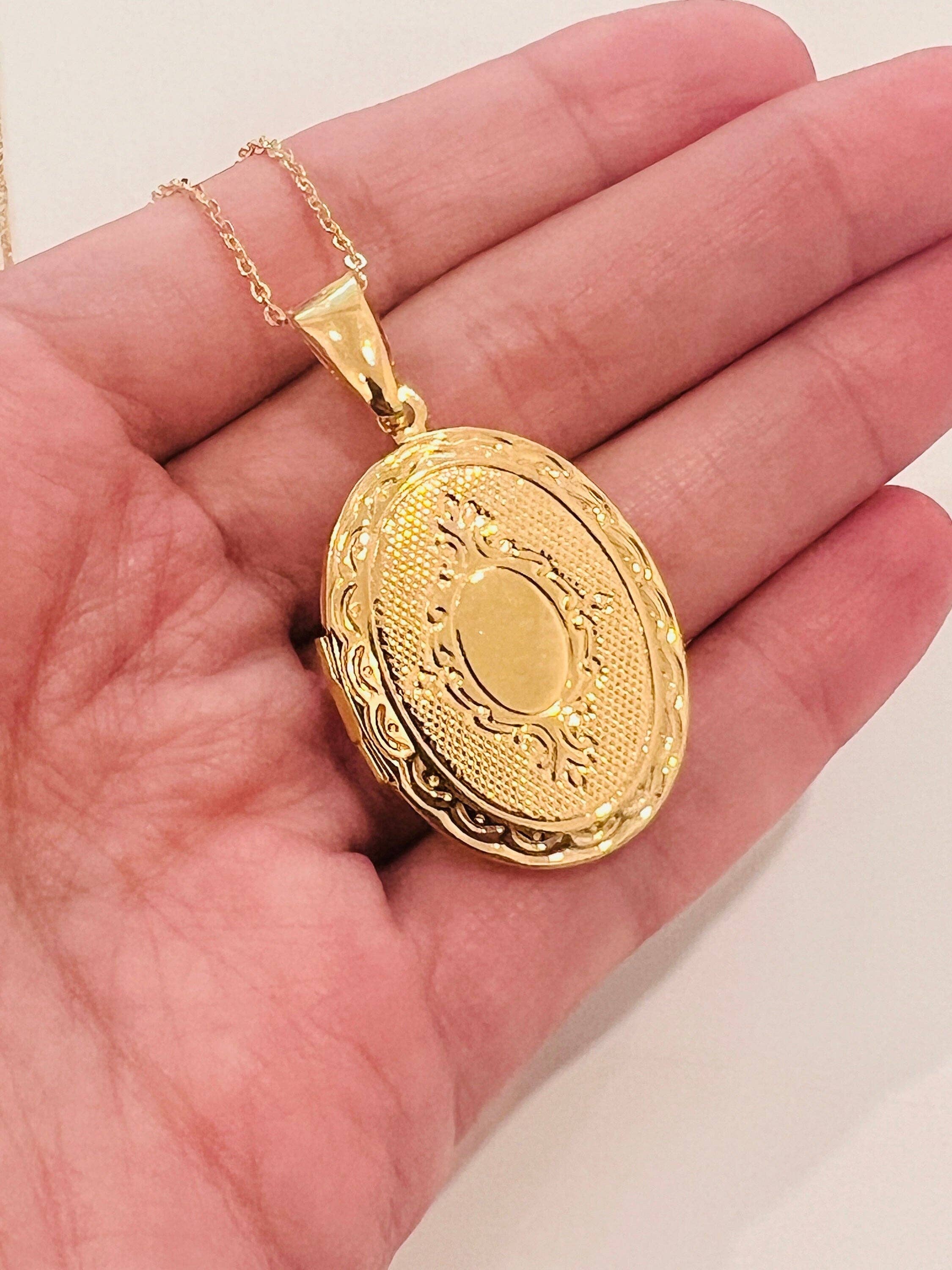 Haus of Monogram - Wholesale Locket necklace - Gold Filled Locket Necklace | Sentimental Keepsake Charm