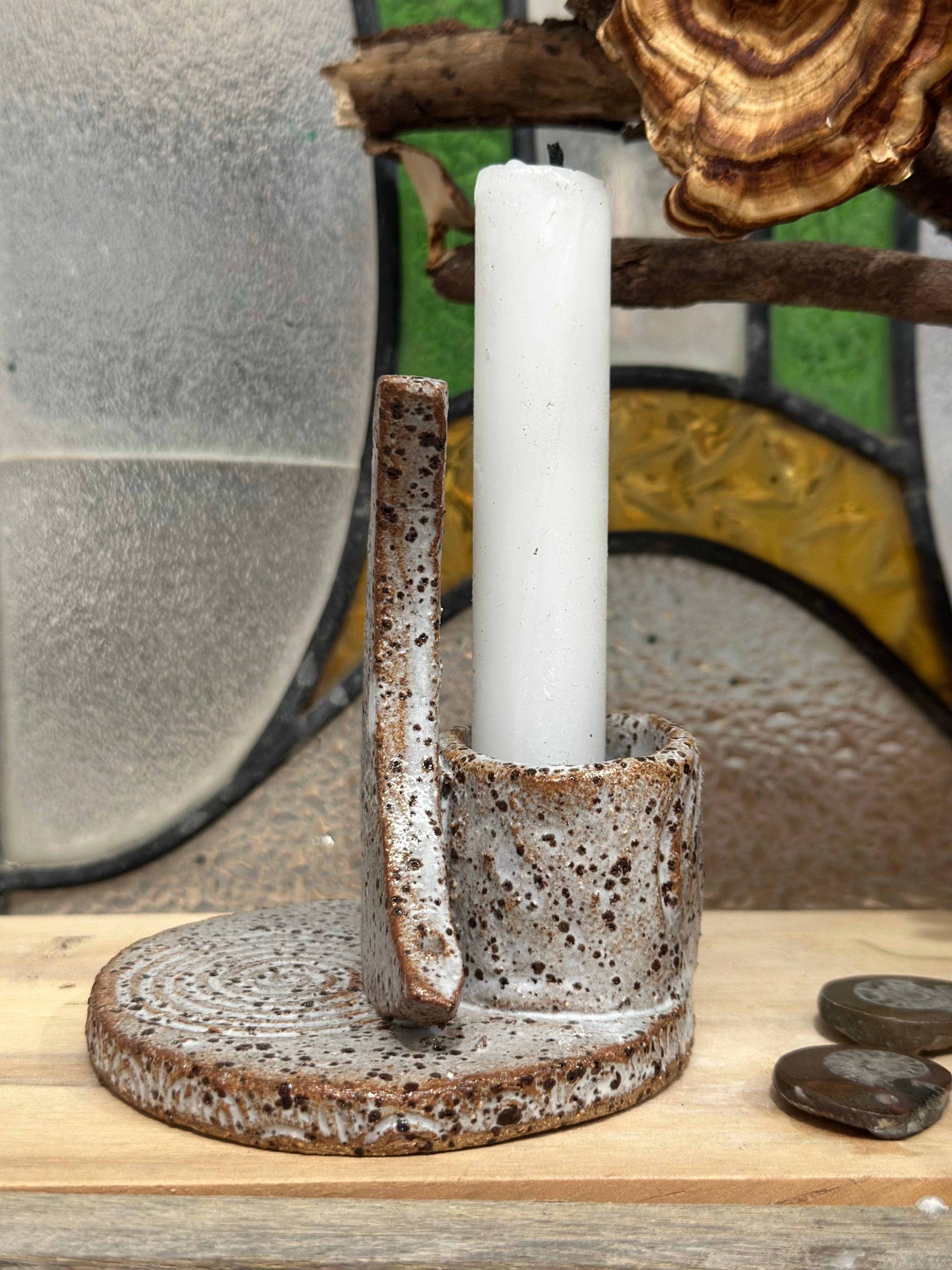 Carys Martin Ceramics - Wholesale Candle Holder - Crescent Moon Candle & Smudge Holder2