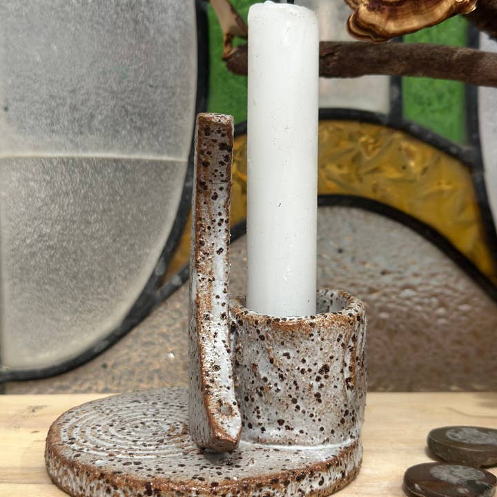 Carys Martin Ceramics - Wholesale Candle Holder - Crescent Moon Candle & Smudge Holder2