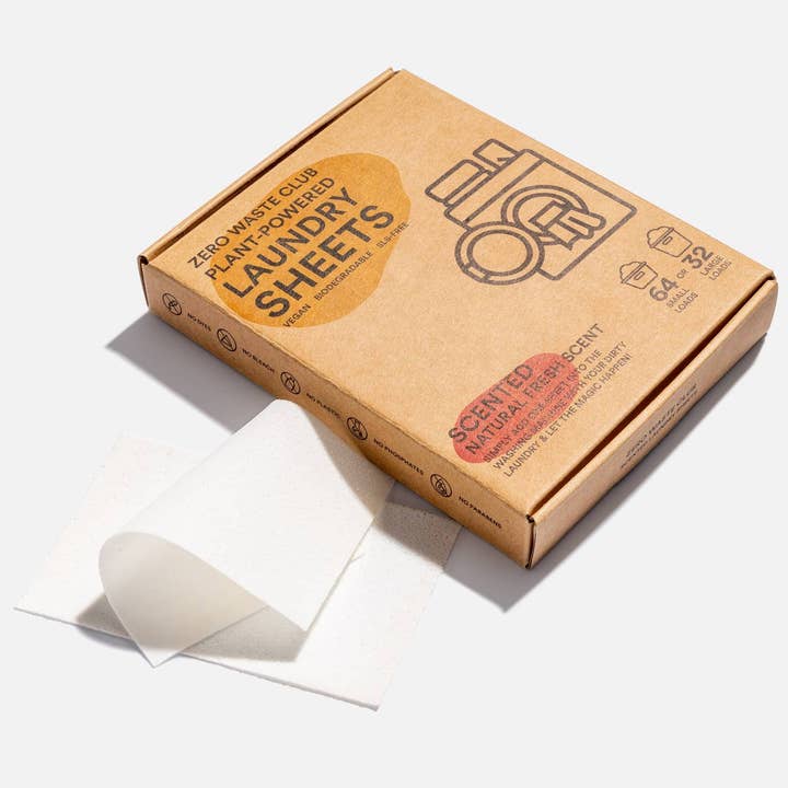 Zero Waste Club Laundry Detergent Sheets - Pack of 64 (Plastic Free) for wholesale by Re:gn