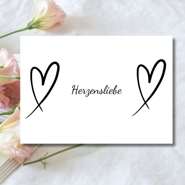 Herzensliebe Herzkarte Postkarte Karte mit Herz, Herzen für den Großhandel von FreelingVenture