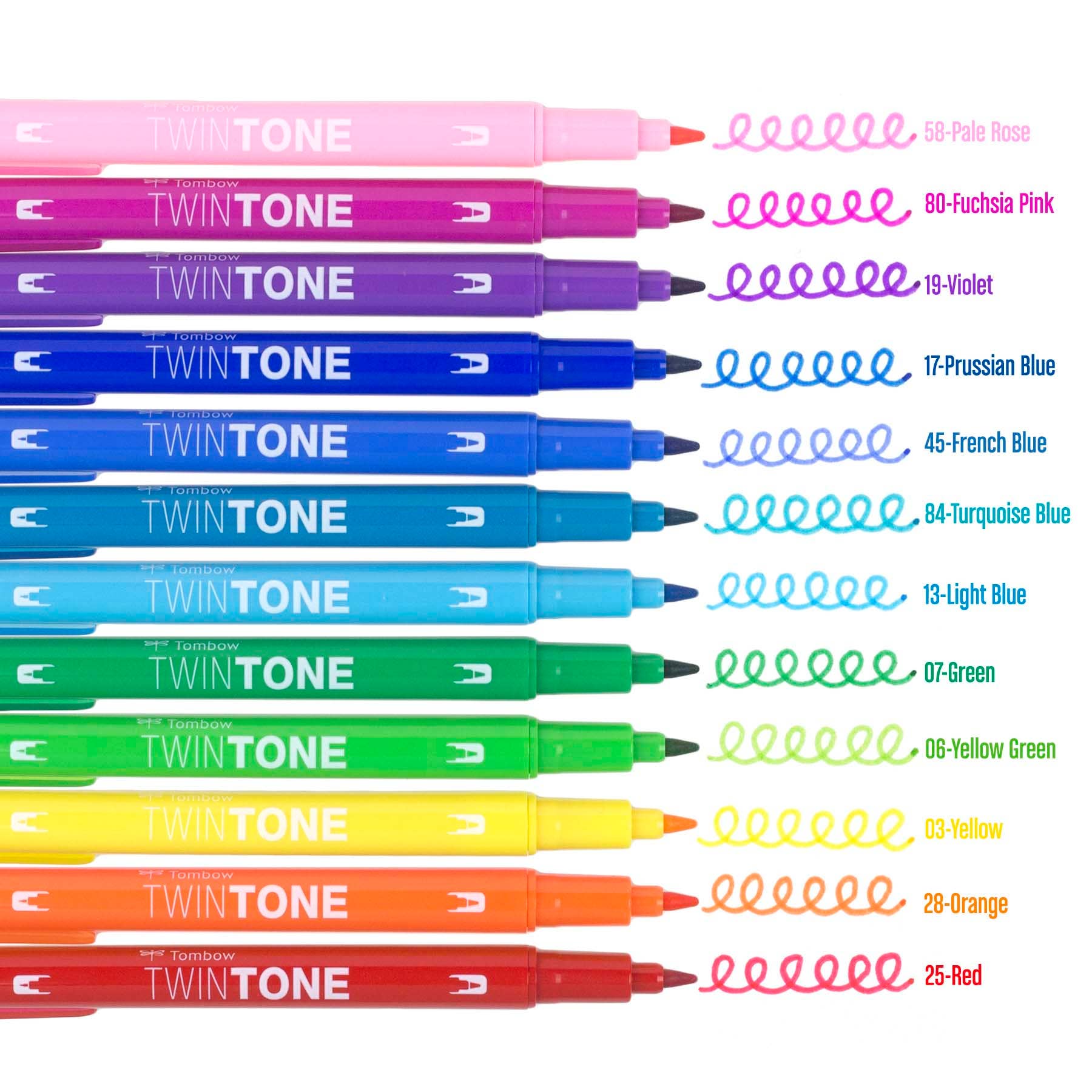 Tombow - Wholesale Marker - TwinTone Marker Set: Rainbow - 12-Pack1