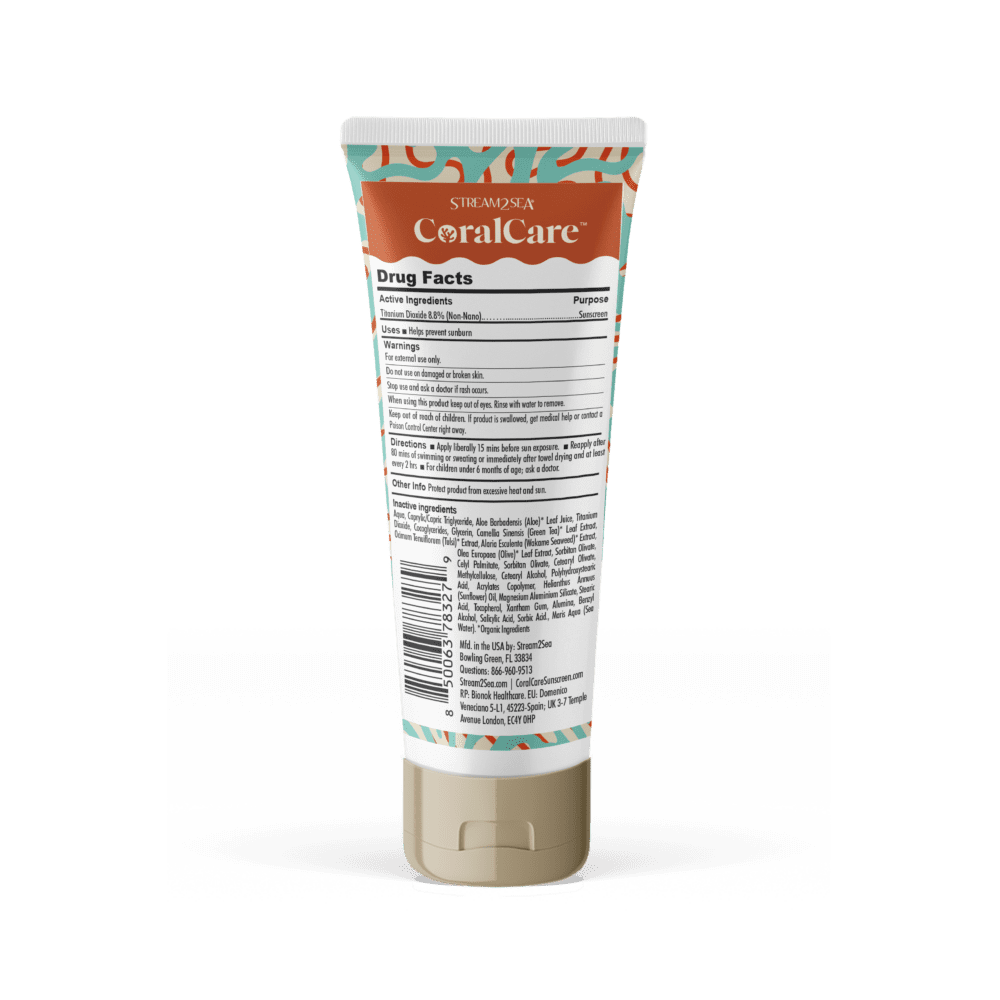 Stream2Sea - Vendita all'ingrosso Creme solari - Coral Care™ Crema Solare Nutriente Amica della Barriera Corallina | Supporta la Crescita dei Coralli1