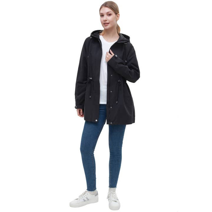 Rokka & Rolla - Wholesale Windbreaker - Women's - Women's Trench Coat Windbreaker Jacket15