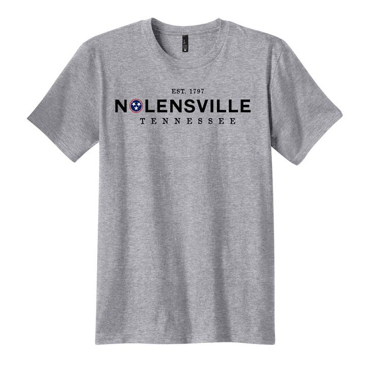 Nolensville 1797 Heather Grey Tee for wholesale by NSP Apparel
