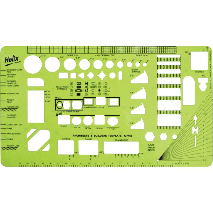 Maped Helix USA - Wholesale Sketchbook/Sketchpad - Architect & Builders Plastic Drawing Template