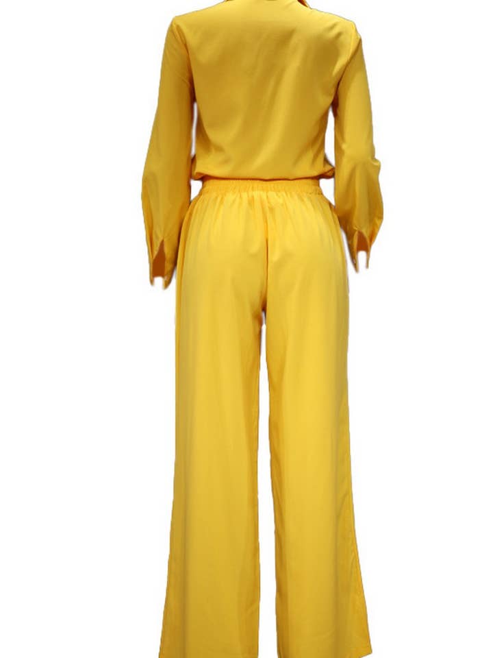 NINEXIS - Wholesale Top & Pant Set (NOT Loungewear) - Women's - CWSTB00527_SOLID COLOR SHIRT AND LOOSE PANTS TWO-PIECE SET8